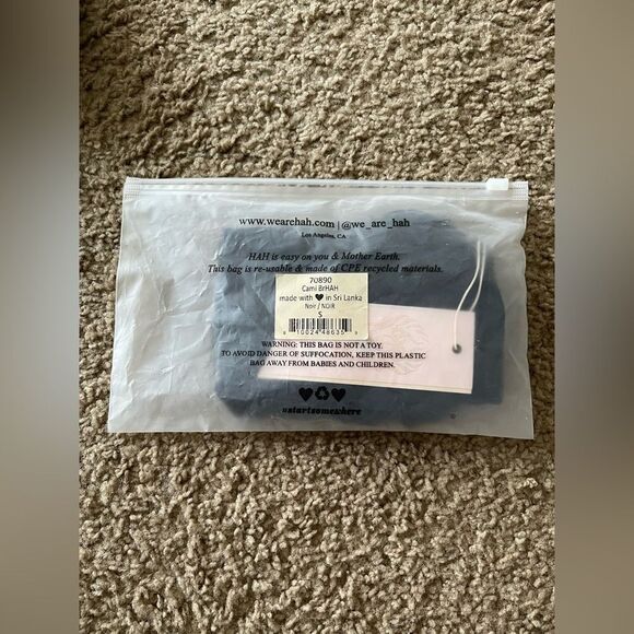 NEW We Are HAH x Free People Cami BrHAH - Noir Small - Picture 4 of 5